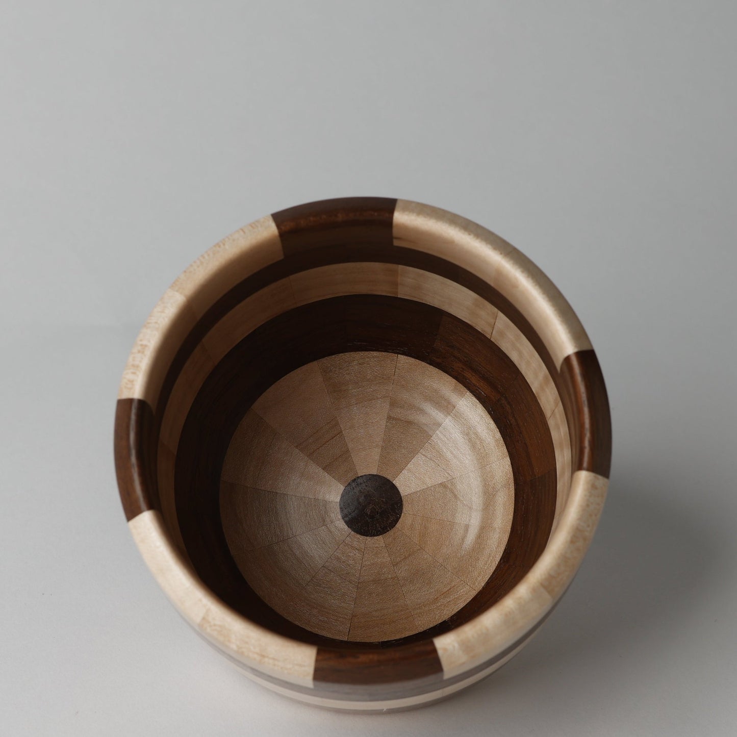 Segments Bowl-Maple/Walnut- 4"x4.5"